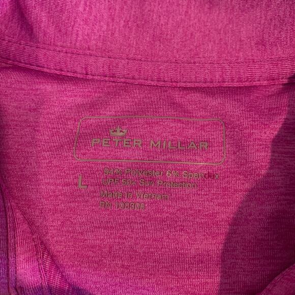 Peter Millar Shirt Womens L Large Berry 5 Button Placket Performance *Logo - Picture 7 of 10